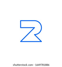 R & Z monogram linear logo