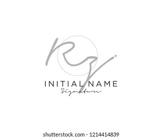 R Z Signature initial logo template vector