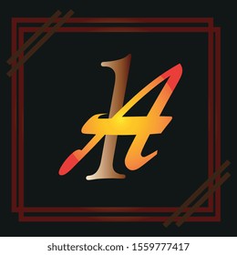 R1 LETTER ART FASSION WITH BLACK BACKGROUND