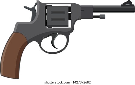 R1895 Gun Flat Design Vector Illustration