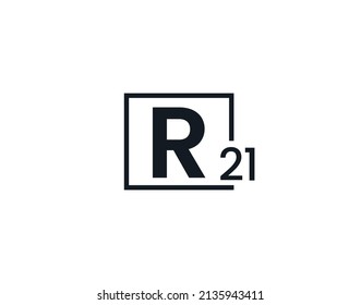 R21, 21R Initial letter logo