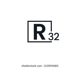 R32, 32R Initial letter logo