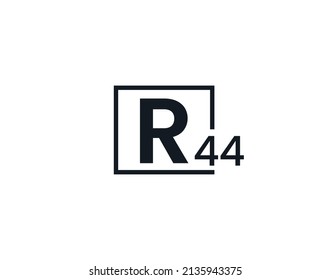 R44, 44R Logo de la letra inicial
