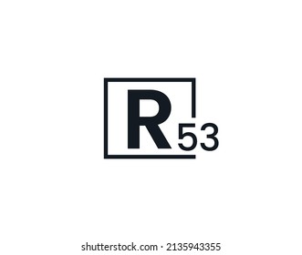 R53, 53R Initial letter logo