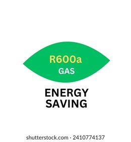 R600a GAS Energy Saving .sticker