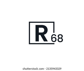 R68, 68R Initial letter logo