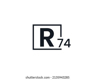 R74, 74R Logo de la letra inicial