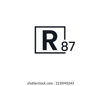 R87, 87R Logo de la letra inicial