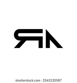 ra abstract alphabet font initial simple vector logo design