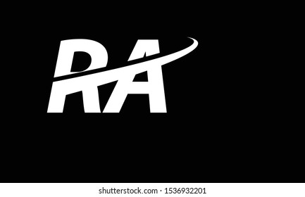 RA abstract vector logo monogram template