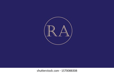 RA abstract vector logo monogram template