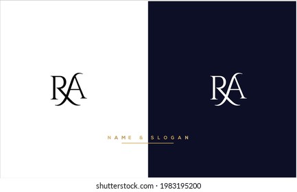 RA ,AR Abstract Letters Logo monogram