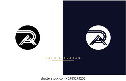 RA,AR Abstrakte Buchstaben Logo-Monogramm