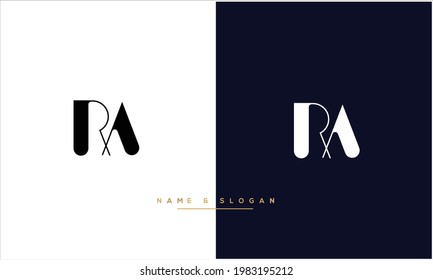 RA,AR Abstrakte Buchstaben Logo-Monogramm