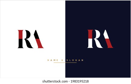 RA ,AR Abstract Letters Logo monogram