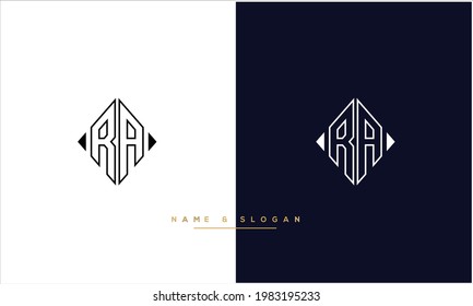 RA ,AR Abstract Letters Logo monogram