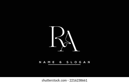 RA,  AR  Abstract  Letters  Logo  Monogram