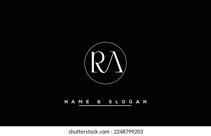 RA,  AR  Abstract  Letters  Logo  Monogram