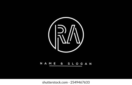 RA, AR Abstrakte Buchstaben Logo-Monogramm