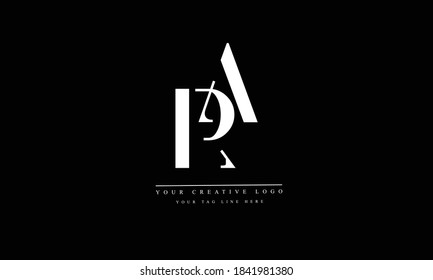 RA AR abstract vector logo monogram template