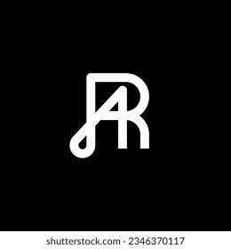 RA or AR letter logo design, RA or AR monogram initials logo concept, icon, vector