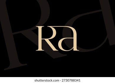 RA or AR letter logo icon design. Classic style luxury initials monogram.
