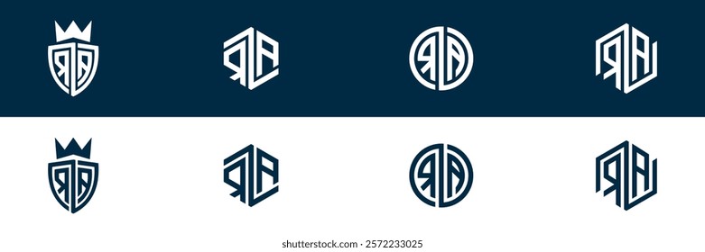 RA  AR letter logo set design