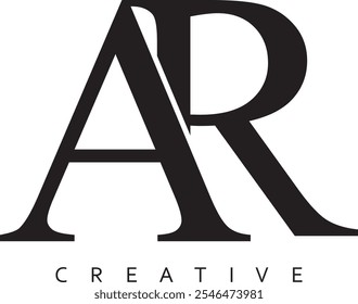 RA oder AR Buchstabe modernes Logo-Design