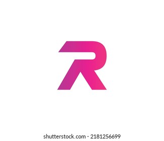 RA AR logo design vector template