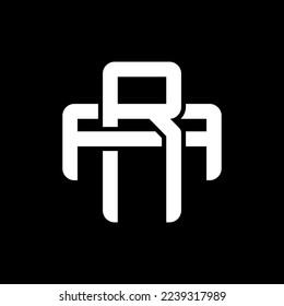 RA, material vectorial superpuesto con el logotipo de monograma de AR
