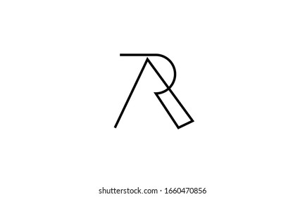 RA AR R A abstract vector logo monogram template