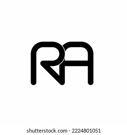 Ra ar r a initial letter logo isolated on white background