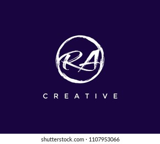 RA Brush Logo Design Template