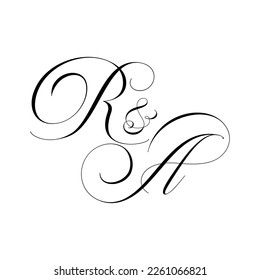 Logo für Anfangsbuchstaben der RA Calligraphy Monogram