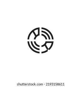 RA circle initial logo concept in high quality professional design that will print well across any print media