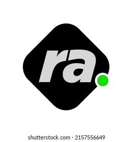 RA company name initial letters monogram. RA icon letters.