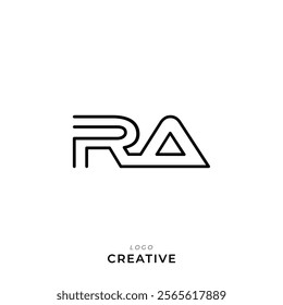 RA Creative Latter Logo Design Branding Logo Design. Creative Logo. Template. Vector illustration. Modern Design. Monogram Design. Brand Identity. Company Logo.