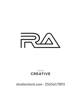 RA Creative Latter Logo Design Branding Logo Design. Creative Logo. Template. Vector illustration. Modern Design. Monogram Design. Brand Identity. Company Logo.