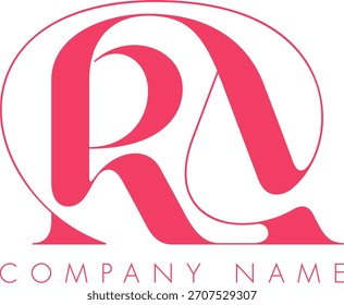 RA kreatives modernes abstraktes Buchstaben-Logo, Vektordesign. Nutzbar für Ihr Unternehmen oder Unternehmen und Markenidentität.