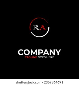 RA creative modern letters logo design template