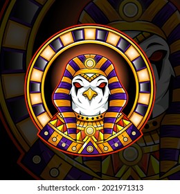 Ra egyptian god mascot logo