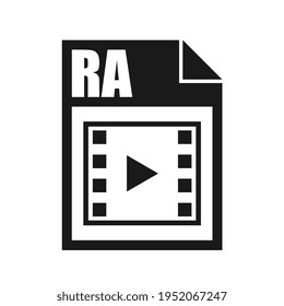 RA File Icon, Flat Design Style
