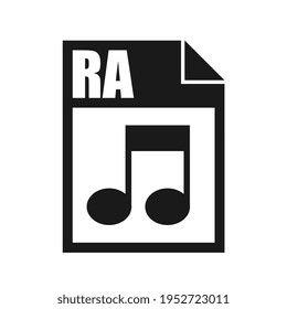 RA File Icon, Flat Design Style