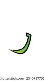(Ra) green arabic letters for font caligraphy