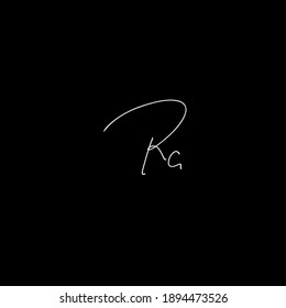 Ra handwritten logo for identity Black background