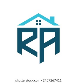 RA House Logo Design Template. Letter RA Logo for Real Estate, Construction or any House Related Business