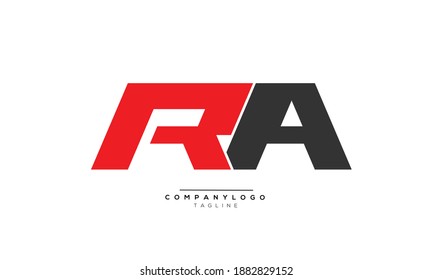 RA icon monogram letter text alphabet logo design
