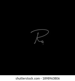 Ra initial handwriting beauty monogram