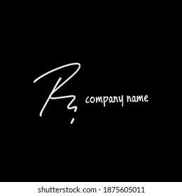 Ra initial handwriting or handwritten logo for identity