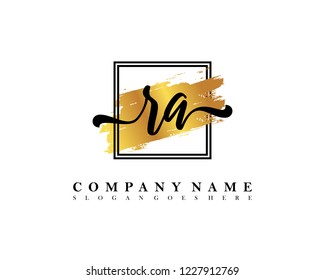 RA Initial handwriting logo concept